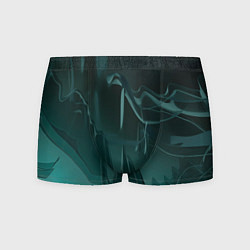 Мужские трусы Волнообразные тёмно-зелёные линии