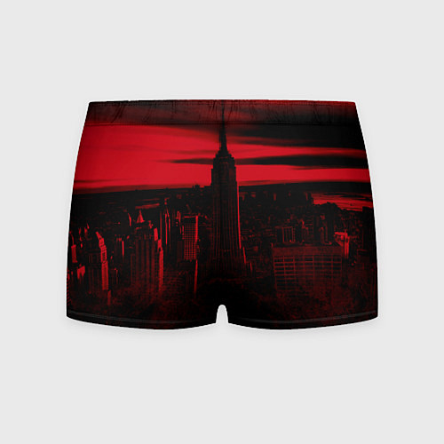 Мужские трусы Город в красном цвете / 3D-принт – фото 2