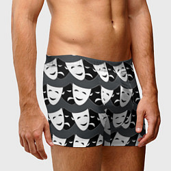 Трусы-боксеры мужские Две маски, цвет: 3D-принт — фото 2