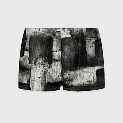 Трусы-боксеры мужские Белый и чёрный абстракт, цвет: 3D-принт