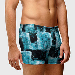 Трусы-боксеры мужские Голубой абстракт, цвет: 3D-принт — фото 2