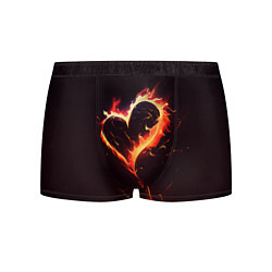 Трусы-боксеры мужские Арт нейросети пламенное сердце, цвет: 3D-принт
