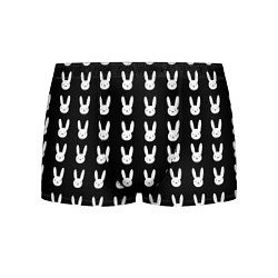 Трусы-боксеры мужские Bunny pattern black, цвет: 3D-принт