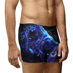 Трусы-боксеры мужские Неоновый лев, цвет: 3D-принт — фото 2