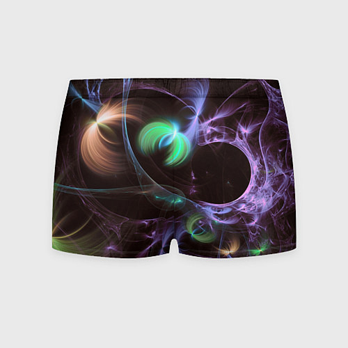 Мужские трусы Магические фиолетовые волны и цветные космические / 3D-принт – фото 2