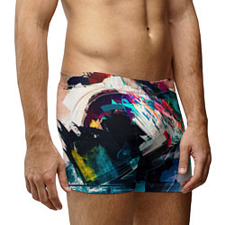 Трусы-боксеры мужские Разноцветные мазки краски, цвет: 3D-принт — фото 2