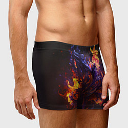 Трусы-боксеры мужские Текстура огня, цвет: 3D-принт — фото 2