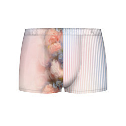 Трусы-боксеры мужские Цветы за стеклом - полосы с градиентом, цвет: 3D-принт