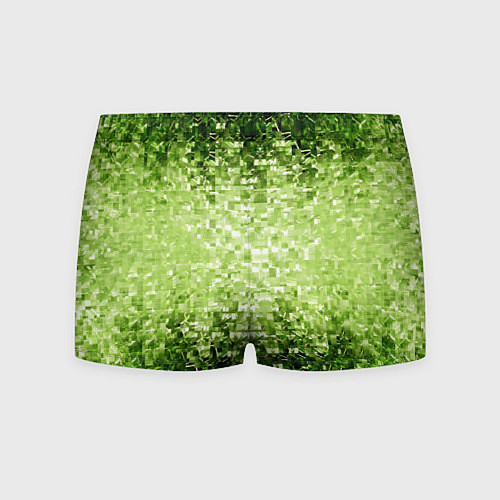 Мужские трусы Геометрическое зелёное искажение в пространстве / 3D-принт – фото 2