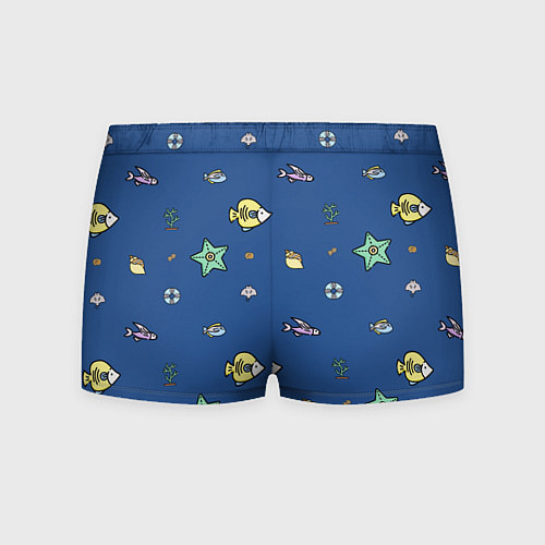 Мужские трусы Паттерн - морской мир / 3D-принт – фото 2