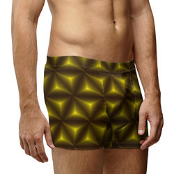 Трусы-боксеры мужские Желтые треугольники, цвет: 3D-принт — фото 2