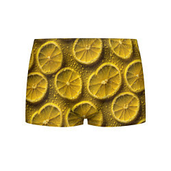 Трусы-боксеры мужские Сочный паттерн из долек лимона, цвет: 3D-принт