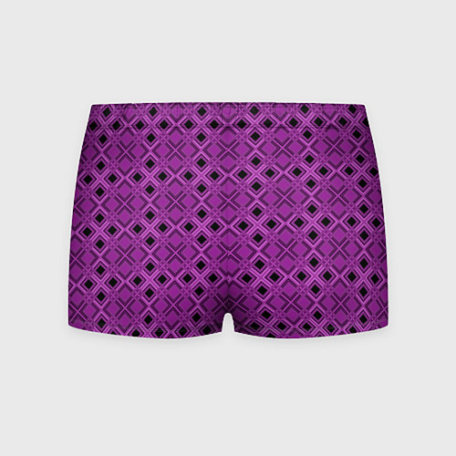 Мужские трусы Геометрический узор в пурпурных и лиловых тонах / 3D-принт – фото 2