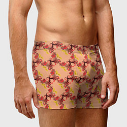 Трусы-боксеры мужские Абстрактный винтажный растительный орнамент, цвет: 3D-принт — фото 2