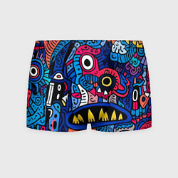 Мужские трусы Монстры в синем и розовом - нейросеть