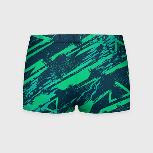 Мужские трусы Бирюзовая текстура / 3D-принт – фото 2