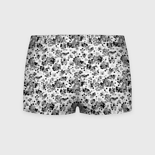 Мужские трусы Черно серый кофетти на белом фоне / 3D-принт – фото 2