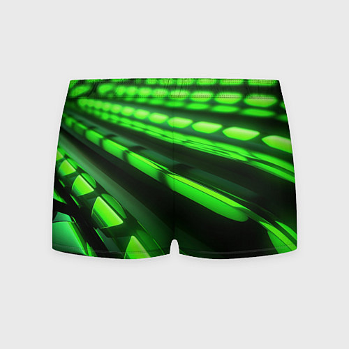 Мужские трусы Green neon abstract / 3D-принт – фото 2
