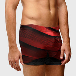 Трусы-боксеры мужские Шероховатая красно-черная текстура, цвет: 3D-принт — фото 2