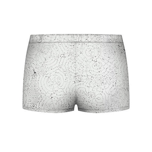 Мужские трусы Хаотичная черно-белая рябь - узор Хуф и Ся / 3D-принт – фото 2