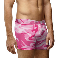 Трусы-боксеры мужские Камуфляж в розовом, цвет: 3D-принт — фото 2