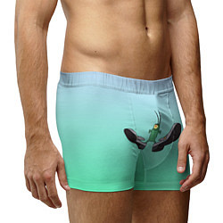 Трусы-боксеры мужские Планктон в тягах бархатных, цвет: 3D-принт — фото 2