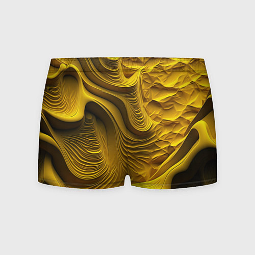 Мужские трусы Объемная желтая текстура / 3D-принт – фото 2
