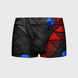 Мужские трусы Black blue red elements