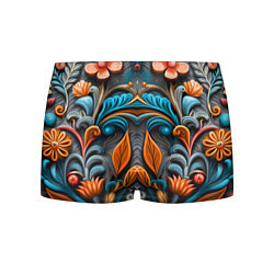 Трусы-боксеры мужские Mirrow floral pattern - art - vogue, цвет: 3D-принт
