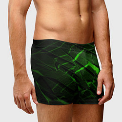 Трусы-боксеры мужские Неоновый зеленый свет из плит, цвет: 3D-принт — фото 2
