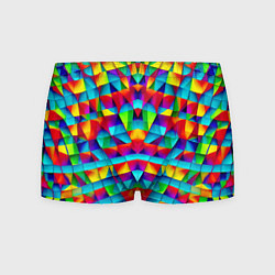 Трусы-боксеры мужские Абстрактный зеркальный паттерн, цвет: 3D-принт