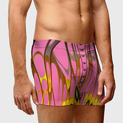Трусы-боксеры мужские Розовый бабочкин мотив, цвет: 3D-принт — фото 2