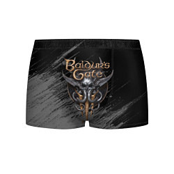 Трусы-боксеры мужские Балудрс гейт лого - черно-белый, цвет: 3D-принт