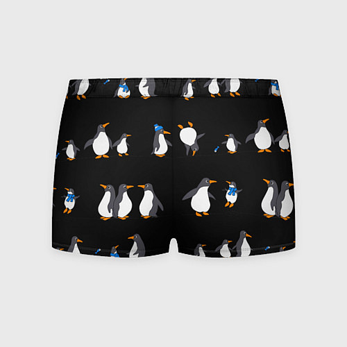 Мужские трусы Веселая семья пингвинов / 3D-принт – фото 2