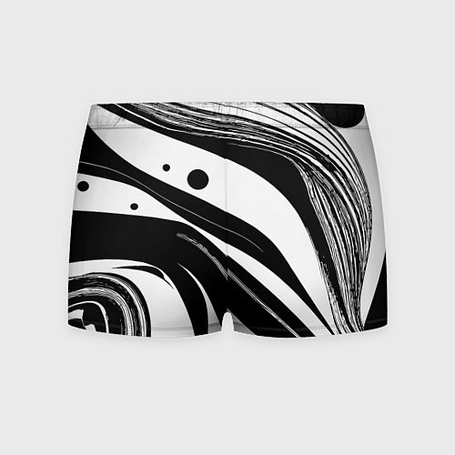 Мужские трусы Abstract black and white composition / 3D-принт – фото 2