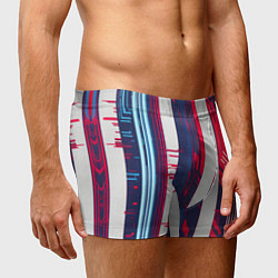 Трусы-боксеры мужские Киберпанк глитч синий и красный, цвет: 3D-принт — фото 2