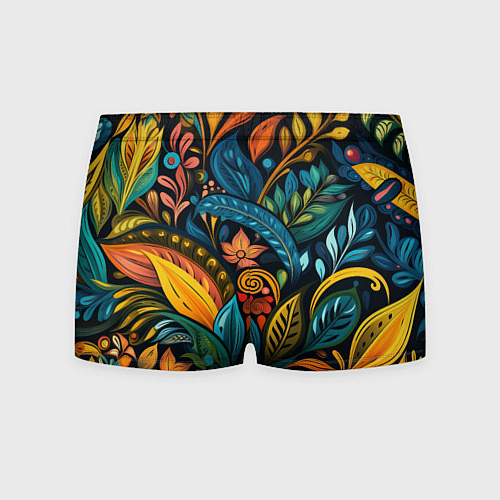 Мужские трусы Растительный узор в бразильском стиле / 3D-принт – фото 2