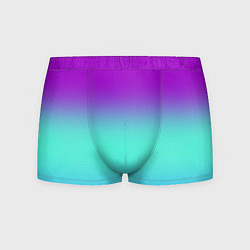 Трусы-боксеры мужские Фиолетовый бирюзовый голубой неоновый градиент, цвет: 3D-принт