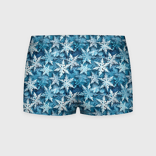Мужские трусы New Years pattern with snowflakes / 3D-принт – фото 2