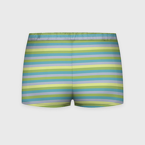 Мужские трусы Серый и лимонный полосатый / 3D-принт – фото 2