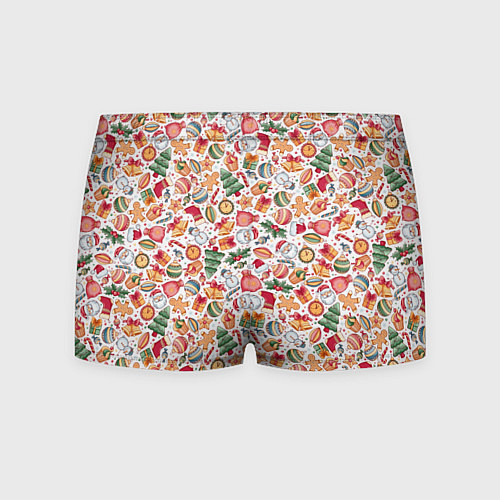 Мужские трусы Новогодняя атрибутика / 3D-принт – фото 2