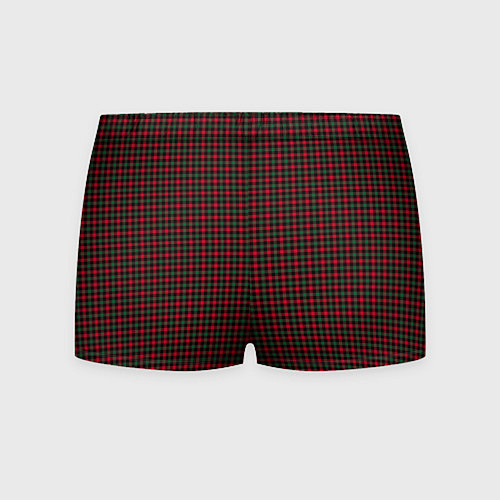 Мужские трусы Чёрно - красная классическая клетка / 3D-принт – фото 2