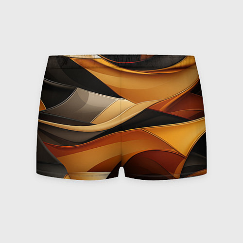 Мужские трусы Желтая и черная абстракция / 3D-принт – фото 2