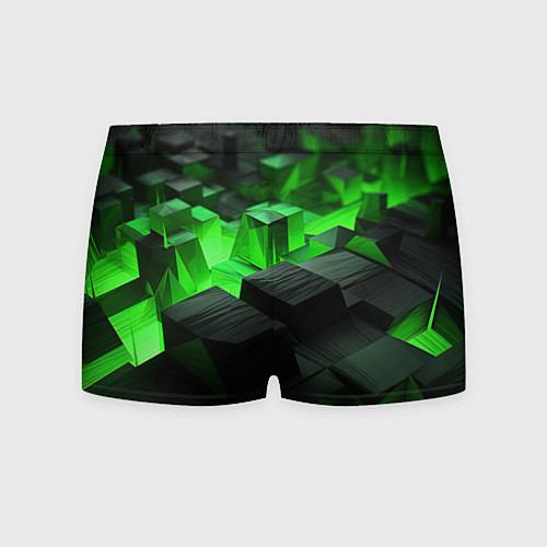 Мужские трусы Глубина зеленых плоскостей / 3D-принт – фото 2
