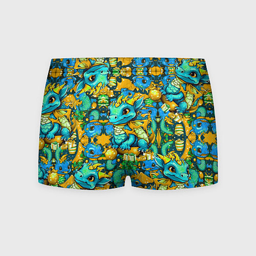 Мужские трусы Милые новогодние дракончики / 3D-принт – фото 2