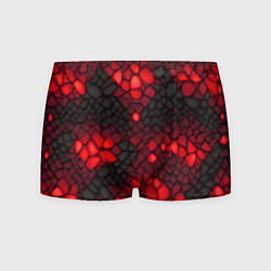 Мужские трусы Красный трескающийся камень