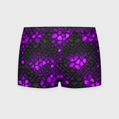 Мужские трусы Фиолетовый трескающийся камень / 3D-принт – фото 2