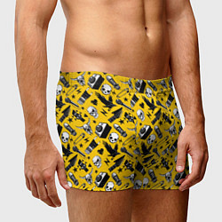 Трусы-боксеры мужские Музыкальный рокенрольный узор, цвет: 3D-принт — фото 2