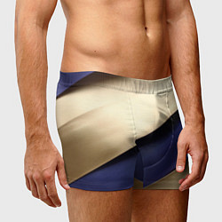 Трусы-боксеры мужские Фиолетовая вставка на золотом фоне, цвет: 3D-принт — фото 2