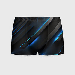 Мужские трусы Черная конструкция с синими неоновыми вставками